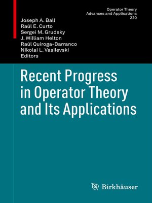 cover image of Recent Progress in Operator Theory and Its Applications